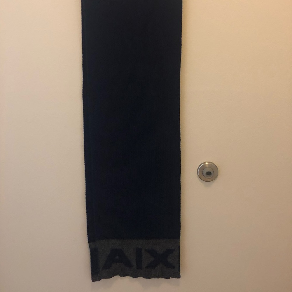 Navy and Grey Armani Exchange Scarf.